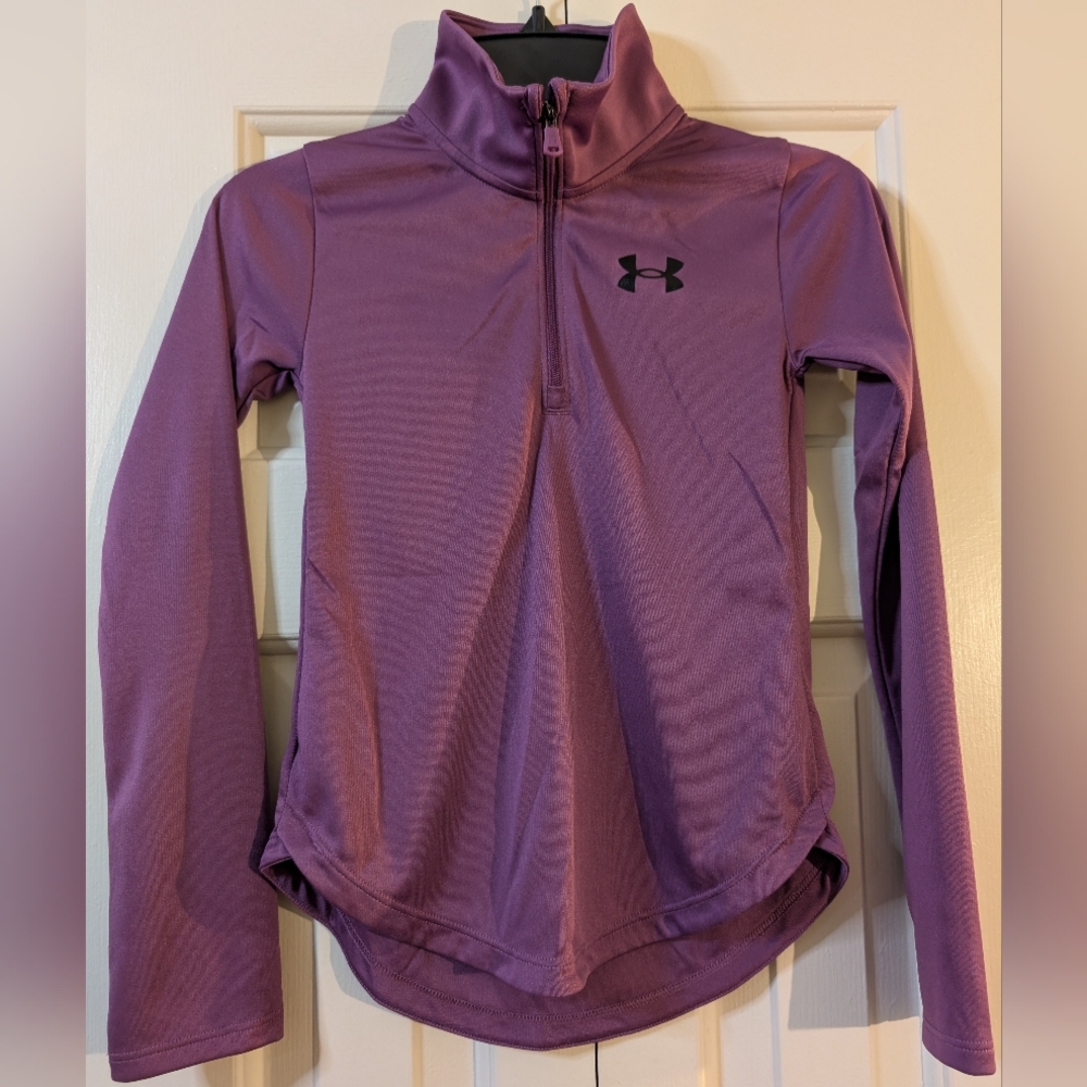 Girls Under Armour Violet Purple Quarter-Zip Pullover Size Small NWOT